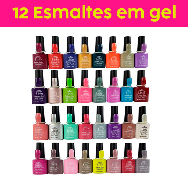 Kit Esmaltes Em Gel D&z / Bella Rosa / K&S / Lirio / Sioux / Real Love Unhas
