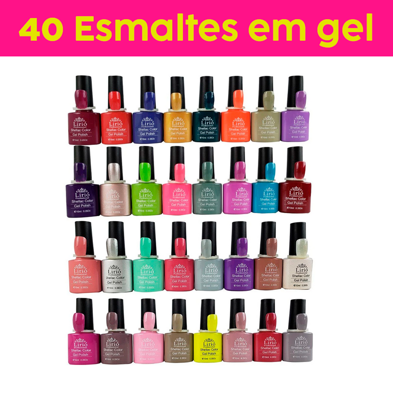 Kit Esmaltes Em Gel D&z / Bella Rosa / K&S / Lirio / Sioux / Real Love Unhas