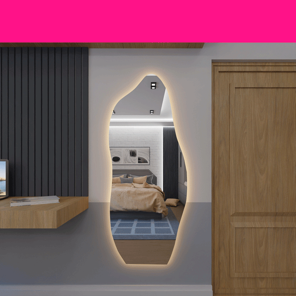 Espelho Orgânico Com Led 170cm x 70cm Modelo Grande Corpo Inteiro - PROMOÇÃO!