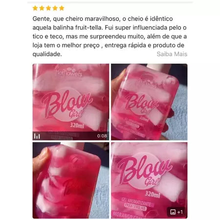 Blow Girl Gel Creme Aromatizante Beijável Para Saúde e Cuidado Vaginal Feminina 320ml