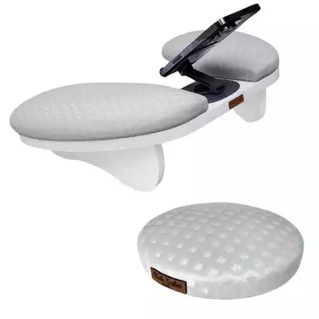 Apoio de Braço Delta Pro c/ Suporte de Celular Integrado Metal Ajustável 360° + Apoio de Cotovelo.