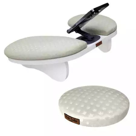 Apoio de Braço Delta Pro c/ Suporte de Celular Integrado Metal Ajustável 360° + Apoio de Cotovelo.