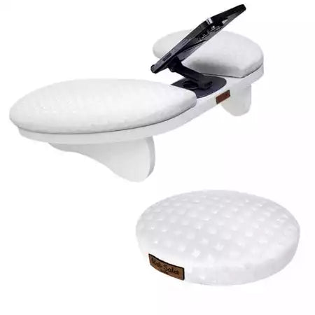 Apoio de Braço Delta Pro c/ Suporte de Celular Integrado Metal Ajustável 360° + Apoio de Cotovelo.