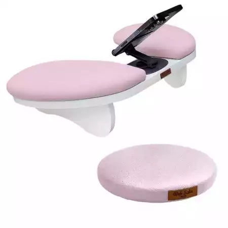 Apoio de Braço Delta Pro c/ Suporte de Celular Integrado Metal Ajustável 360° + Apoio de Cotovelo.