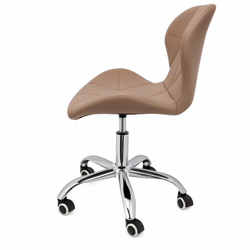 Cadeira Eiffel Slim Giratória com Estofado Penteadeira Base Cromada
